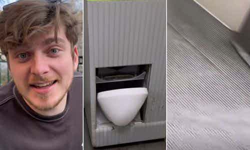 L'influenceur Cyril Schreiner, suivi par des millions d'abonnés sur les réseaux sociaux, s'est enfermé dans des toilettes publiques afin d'observer ce qu'il se passe lors du cycle de nettoyage.